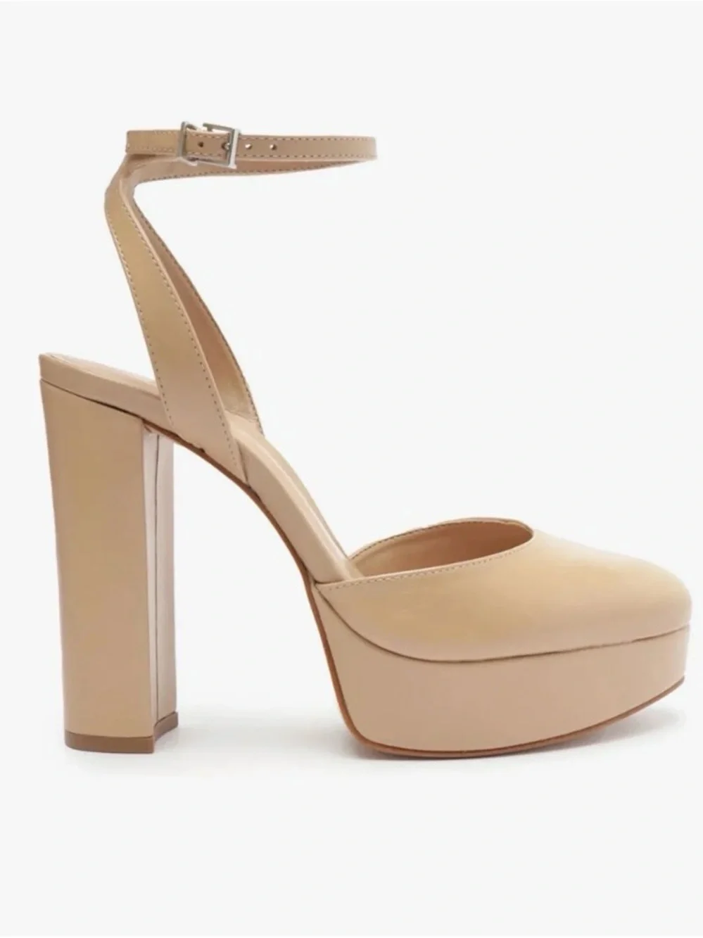 SCHUTZ Josie Nude Block Heel Pumps